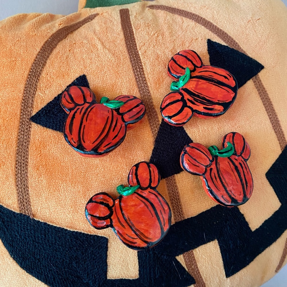 Mickey Mouse Pumpkin Pin Handmade